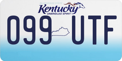 KY license plate 099UTF