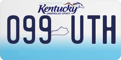 KY license plate 099UTH