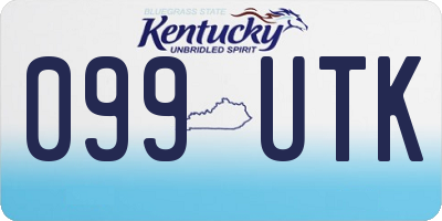 KY license plate 099UTK