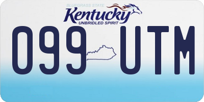 KY license plate 099UTM