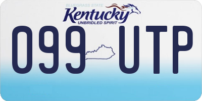 KY license plate 099UTP
