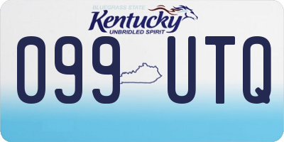 KY license plate 099UTQ