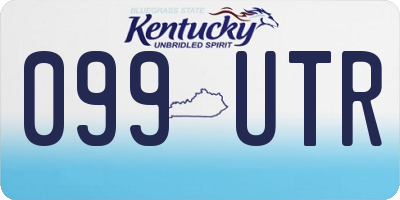 KY license plate 099UTR
