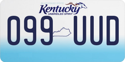 KY license plate 099UUD