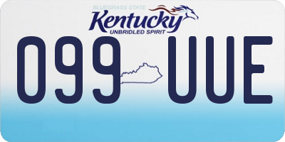 KY license plate 099UUE