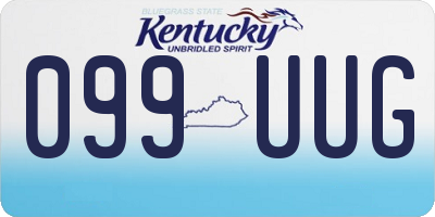 KY license plate 099UUG