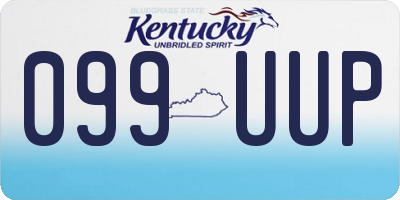 KY license plate 099UUP