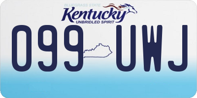 KY license plate 099UWJ