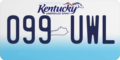 KY license plate 099UWL