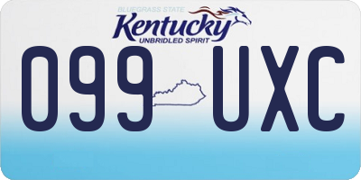 KY license plate 099UXC