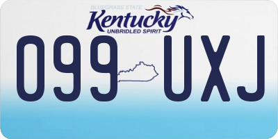 KY license plate 099UXJ