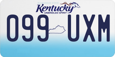 KY license plate 099UXM