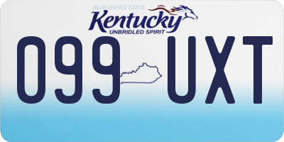 KY license plate 099UXT