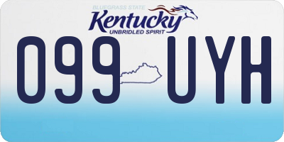 KY license plate 099UYH