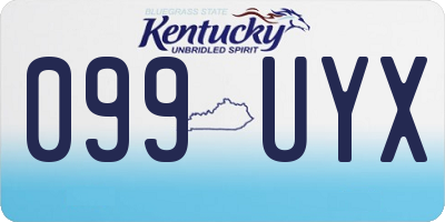KY license plate 099UYX