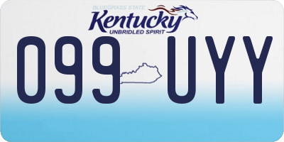KY license plate 099UYY