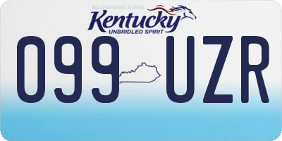 KY license plate 099UZR