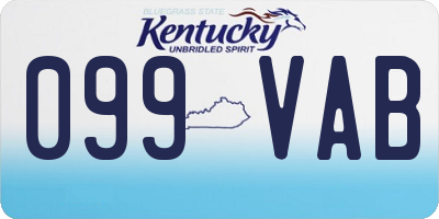 KY license plate 099VAB