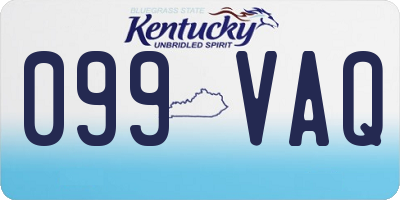KY license plate 099VAQ
