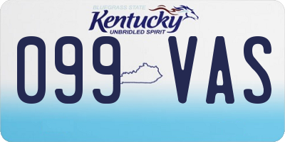 KY license plate 099VAS