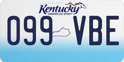 KY license plate 099VBE