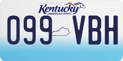 KY license plate 099VBH