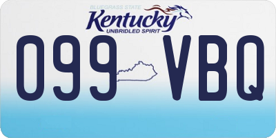 KY license plate 099VBQ
