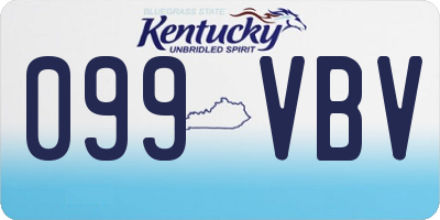 KY license plate 099VBV
