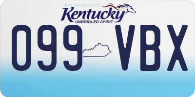 KY license plate 099VBX