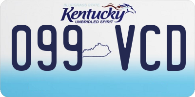 KY license plate 099VCD