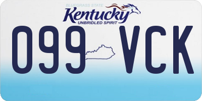 KY license plate 099VCK