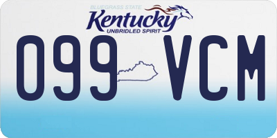 KY license plate 099VCM