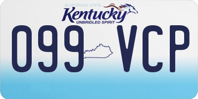 KY license plate 099VCP