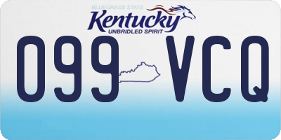 KY license plate 099VCQ