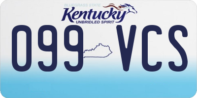 KY license plate 099VCS