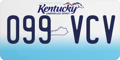 KY license plate 099VCV