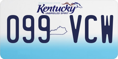 KY license plate 099VCW