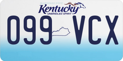 KY license plate 099VCX