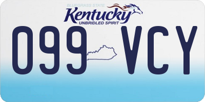 KY license plate 099VCY