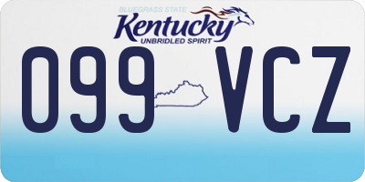 KY license plate 099VCZ