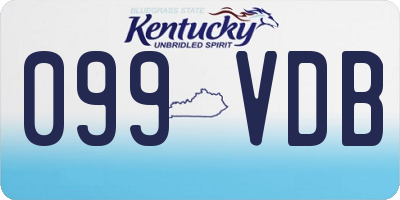 KY license plate 099VDB