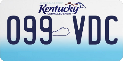KY license plate 099VDC