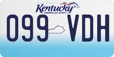 KY license plate 099VDH
