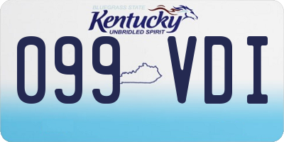 KY license plate 099VDI