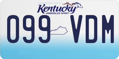 KY license plate 099VDM