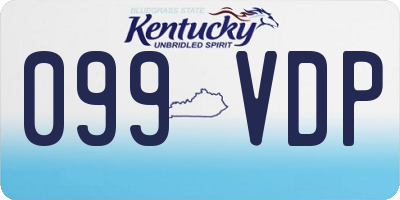 KY license plate 099VDP
