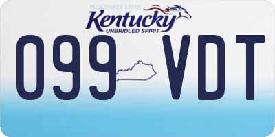 KY license plate 099VDT