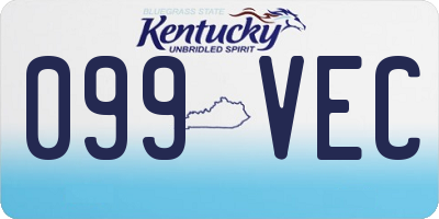 KY license plate 099VEC