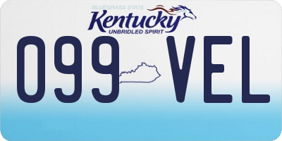 KY license plate 099VEL