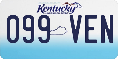 KY license plate 099VEN